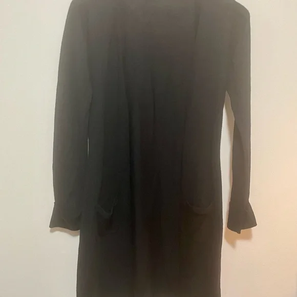 Anne Fontaine long black wool cardigan, Size 38!